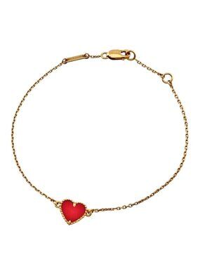 Van Cleef & Arpels Sweet Heart Bracelet 18k Pink Gold Carnelian